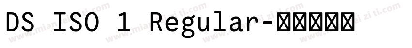 DS ISO 1 Regular字体转换
